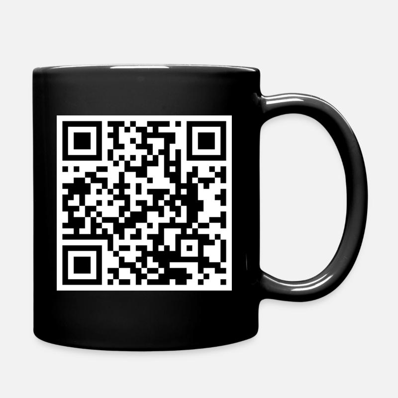 QR-Code-Zitat lustiger Humor - Tasse einfarbig - Schwarz