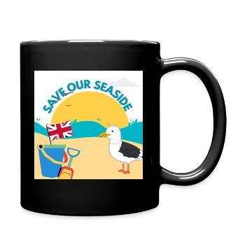 Rettet unsere Küstenillustration - Tasse einfarbig - Schwarz - Rechts
