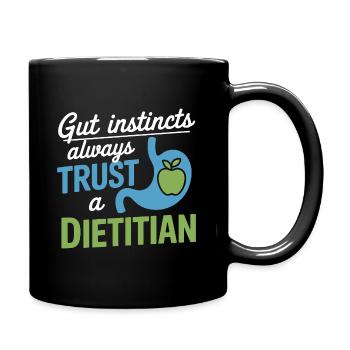Registrierter Ernährungsberater Instincts Professional - Tasse einfarbig - Schwarz - Rechts