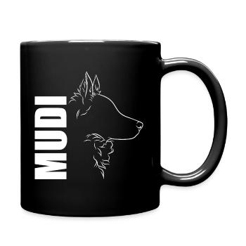 Mudi Profile Chien Chien Wilsigns - Mug uni - noir - Droite