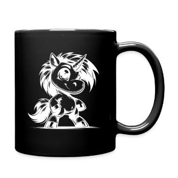 Kleiner Held auf vier Hufen und einem Zauberhorn - Tasse einfarbig - Schwarz - Rechts