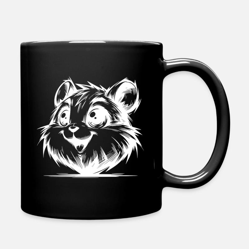 Lustiges Hamsterlächeln Nager voller Lebensfreude - Tasse einfarbig - Schwarz