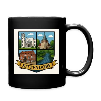 Collage des armoiries de Kittendorf - Mug uni - noir - Droite