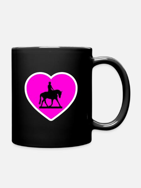 Pferde - Tasse einfarbig - Schwarz