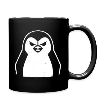 pinguin stencil grunge minimalistisch-vector Linux - Tasse einfarbig - Schwarz - Rechts