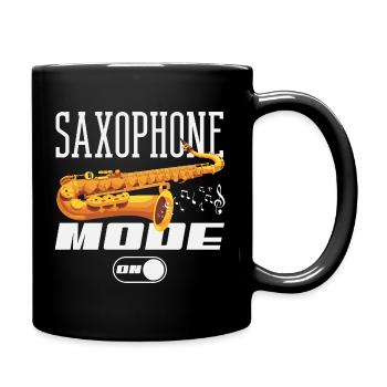 Saxofon - Tasse einfarbig - Schwarz - Rechts