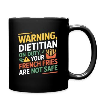Registrierter Ernährungsexperte Gesundheit - Tasse einfarbig - Schwarz - Rechts