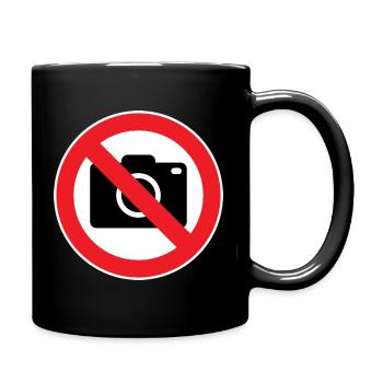 Fotografieren verboten, Verbotszeichen - Tasse einfarbig - Schwarz - Rechts