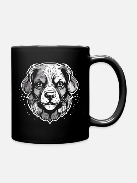 Hund - Tasse einfarbig - Schwarz
