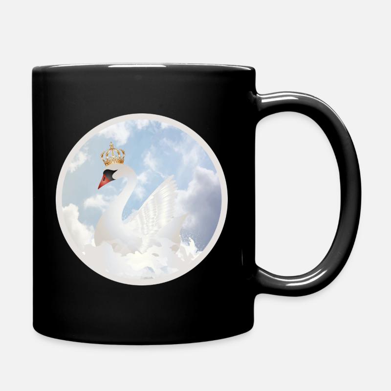 Le Cygne Royal dans les Nuages - Mug uni - noir