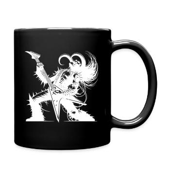 Rock god from the underworld Metal kills silence - Full Colour Mug - black - Right