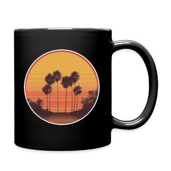 Sonnenuntergang Sunset Retro - Full Colour Mug - black - Right