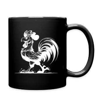 Farm Rooster Alarm from 5 a.m. - Loud, Proud - Full Colour Mug - black - Right