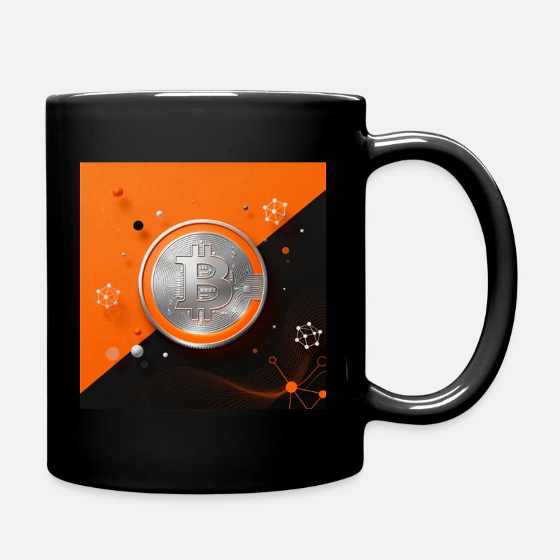 Conception de réseaux de pièces Bitcoin - Mug uni - noir