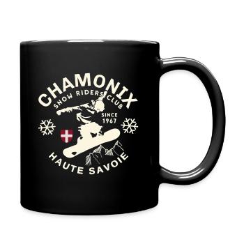 Chamonix Snow Riders Vintage 1967 - Full Colour Mug - black - Right