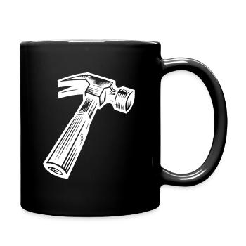 I've got a hammer and I know how to use it - Full Colour Mug - black - Right