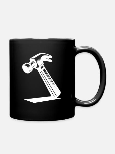Motif de marteau pour charpentier et constructeur - Mug uni - noir
