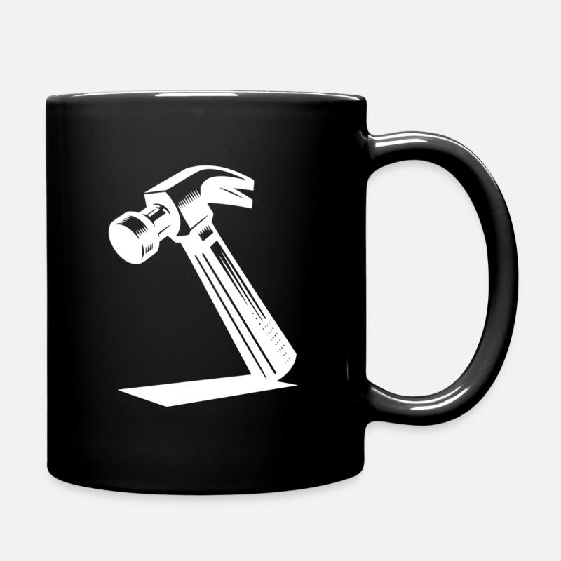 Motif de marteau pour charpentier et constructeur - Mug uni - noir