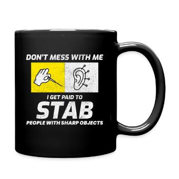 Licensed TCM Practitioner Expert Needling  - Full Colour Mug - black - Right