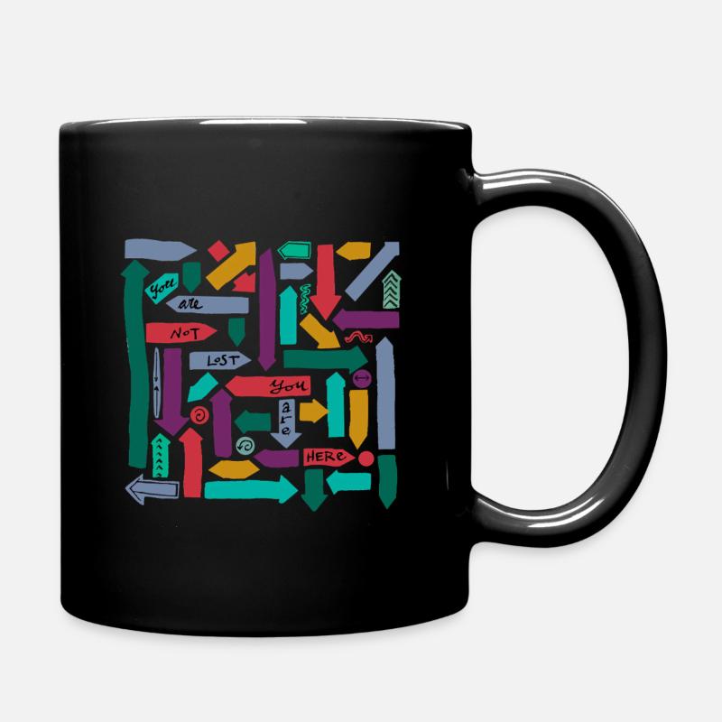 Tu n’es pas perdu, tu es là - Mug uni - noir