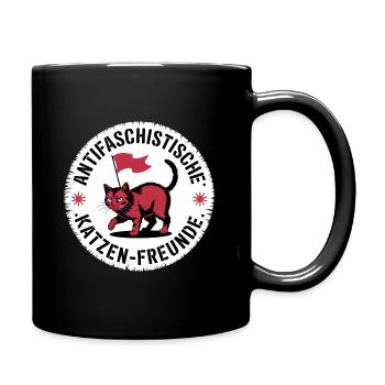 Antifascist Cat Friends - Against the Right - Full Colour Mug - black - Right