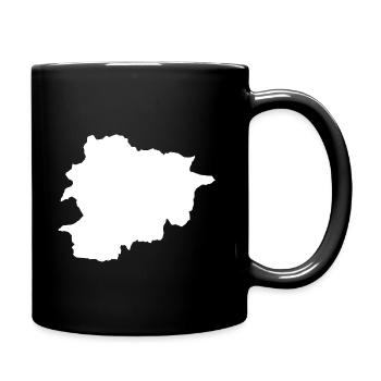 Andorra Kontur Silhouette - Tasse einfarbig - Schwarz - Rechts