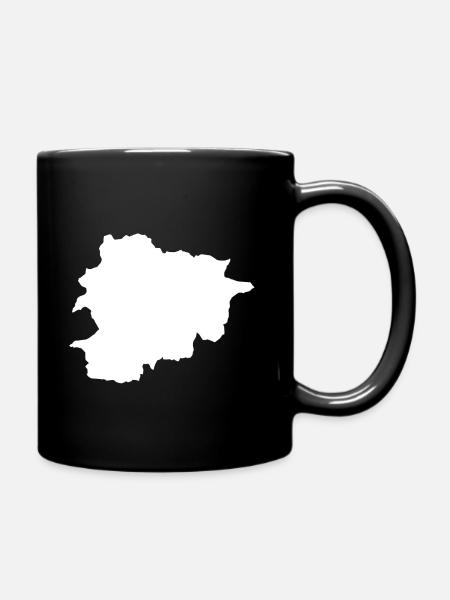 Andorra Contour Silhouette - Full Colour Mug - black