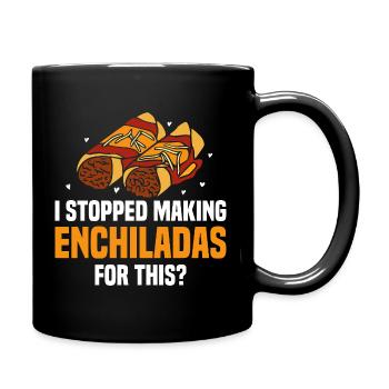 Enchiladas Foodie-Gericht der mexikanischen Küche - Tasse einfarbig - Schwarz - Rechts