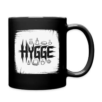 Hygge Cozy Candles Pattern - Full Colour Mug - black - Right