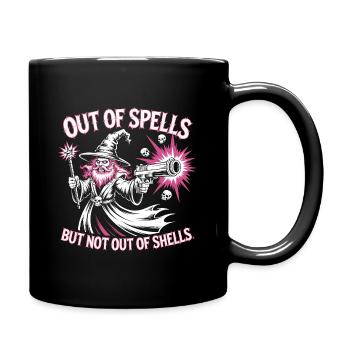 Aus den Zaubern, aber nicht aus den Hüllen - Cool Wizard - Tasse einfarbig - Schwarz - Rechts