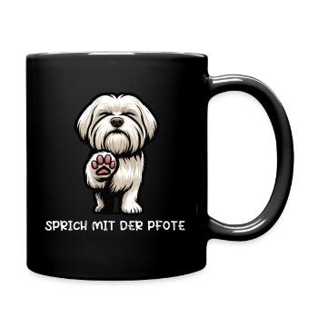 Parle à la pave propriétaire maltese - Mug uni - noir - Droite