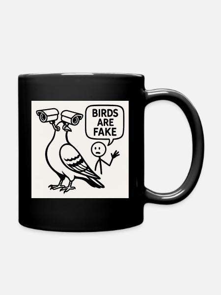 LES OISEAUX SONT FAUX - Mug uni - noir