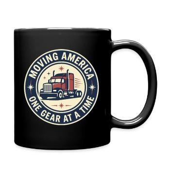 Moving America Truck US-Lkw-Fahrer - Tasse einfarbig - Schwarz - Rechts