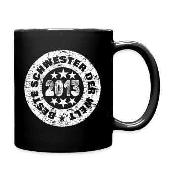 Schwester 2013 - Tasse einfarbig - Schwarz - Rechts