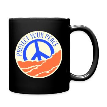 Protect Your Peace Mental Health Mindfulness - Full Colour Mug - black - Right
