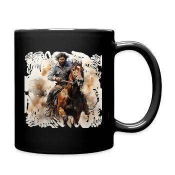Rodeo-Reiten ist ein gefährlicher Sport - Tasse einfarbig - Schwarz - Rechts