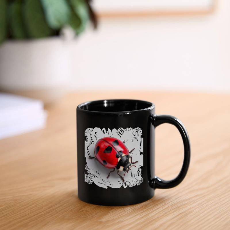 Red Ladybug Pattern Seven-Point Full Colour Mug