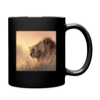 Tender Lions – Family in the Sunlight - Full Colour Mug - black - Right