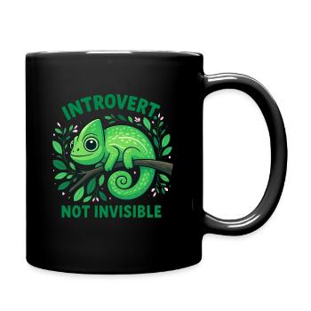 Caméléon introverti - Mug uni - noir - Droite