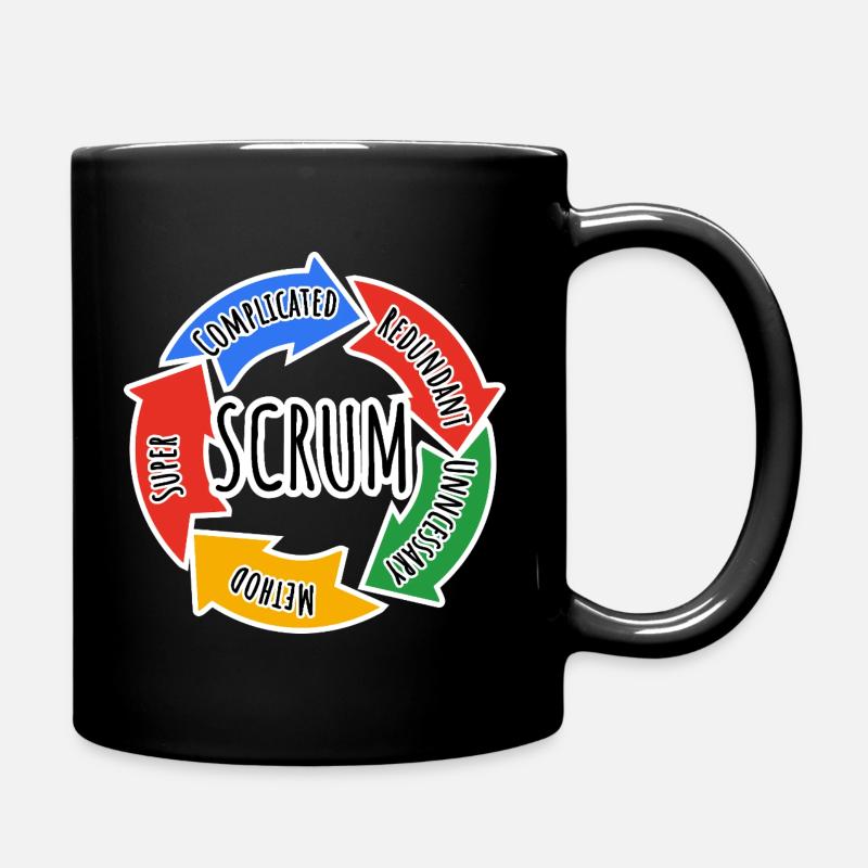 Cadre Scrum pour le travail agile en développement - Mug uni - noir