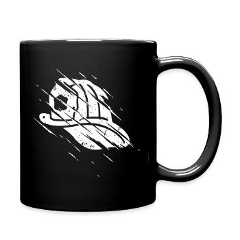 Firefighter Helmet Scratch Action Vector - Full Colour Mug - black - Right