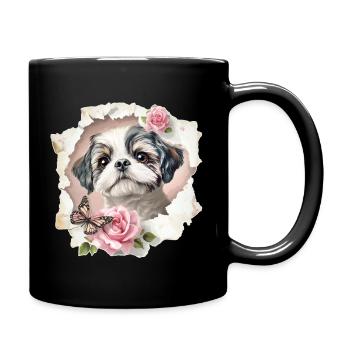 Shih Tzu - Full Colour Mug - black - Right