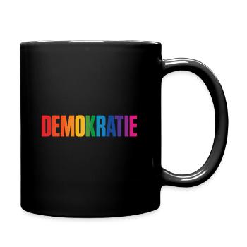 Demokratie - Cool Pride Logo - Tasse einfarbig - Schwarz - Rechts