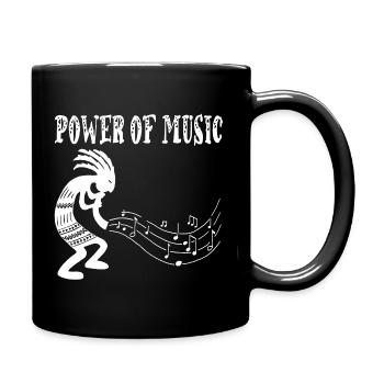 Musicien tribal (blanc) - Mug uni - noir - Droite