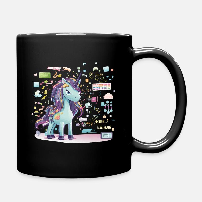 Illustration de sorts de la technologie licorne - Mug uni - noir