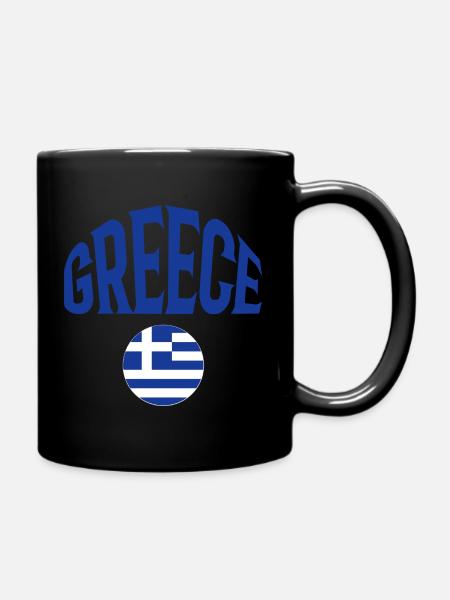 Greece - Tasse einfarbig - Schwarz