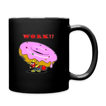 Dessin animé Ouvrière Donut de Fourmi - Mug uni - noir - Droite