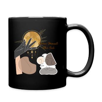 GoldenesMoment Hand zum Sonnenkreis - Tasse einfarbig - Schwarz - Rechts
