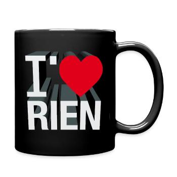 I LOVE RIEN - let's talk - Mug uni - noir - Droite