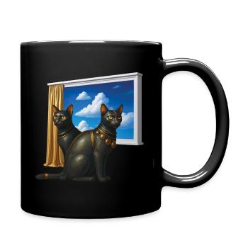 EGYPTIAN CATS - animals - Full Colour Mug - black - Right